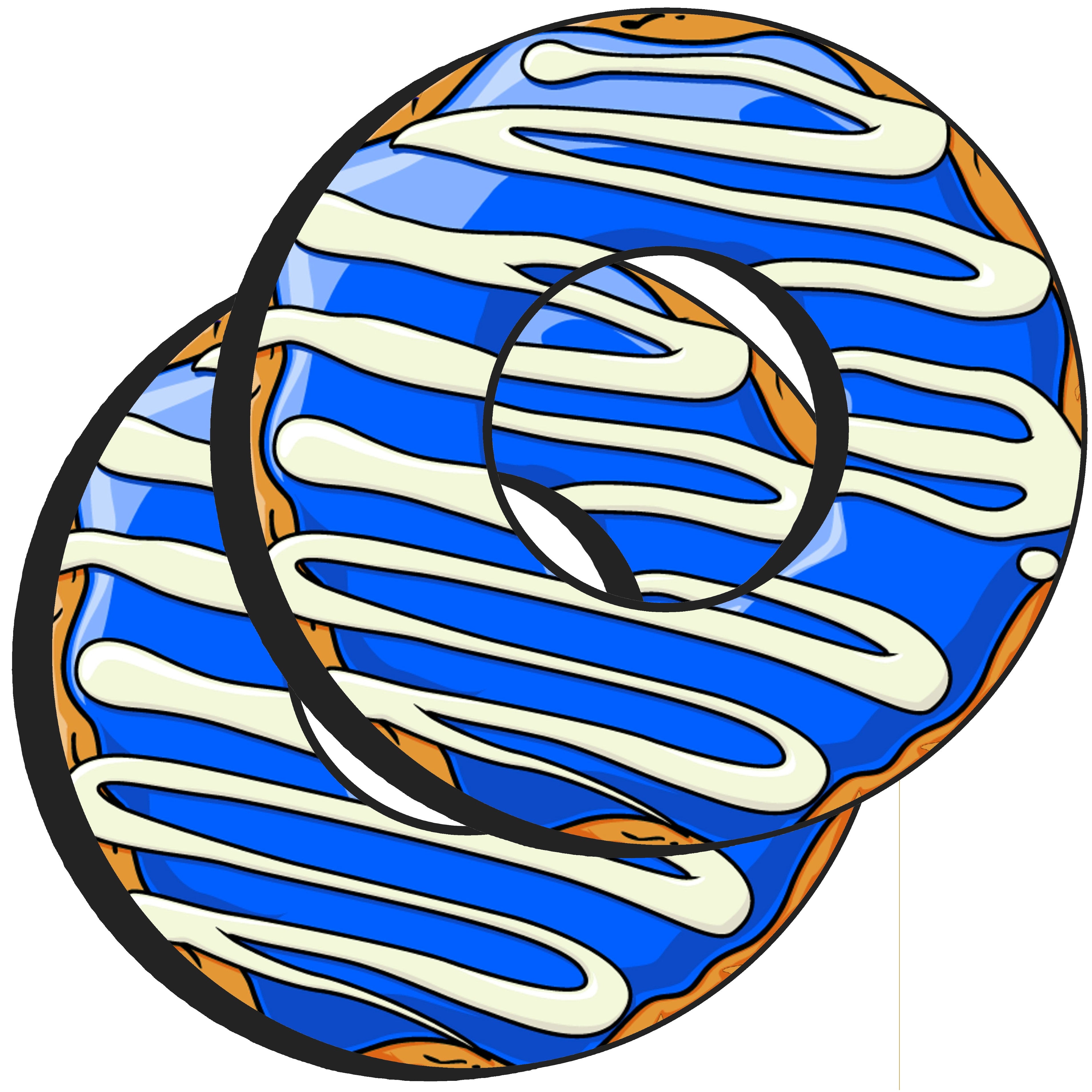 Blue Swirl Doughnut