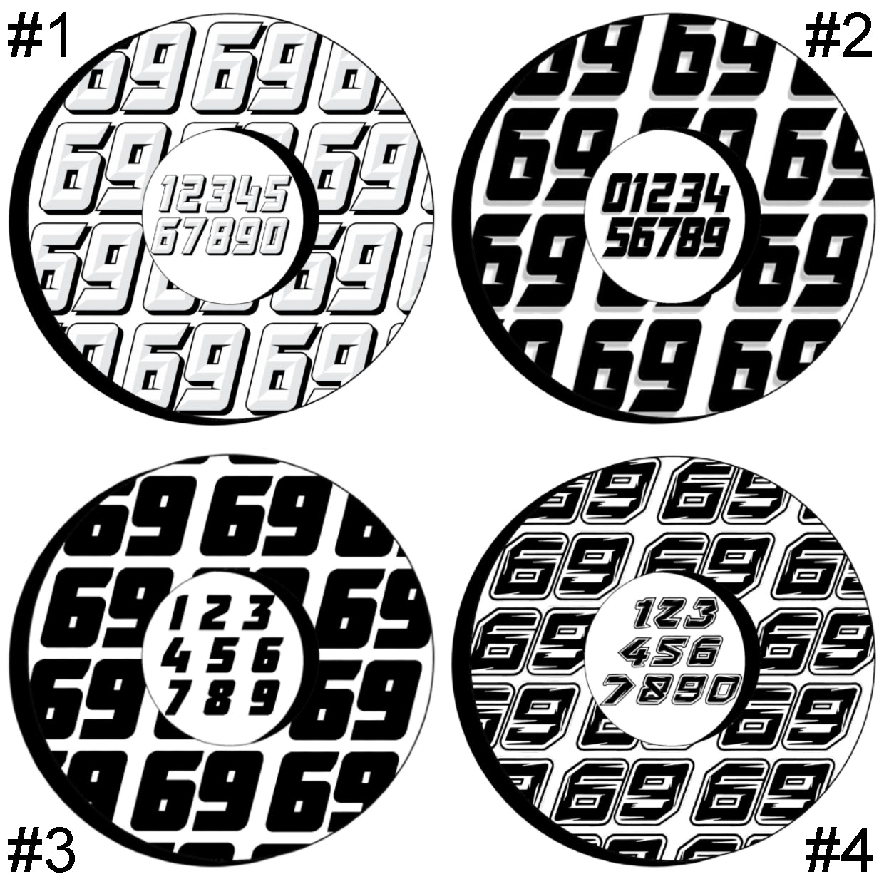 Custom Numbered Grip Donuts